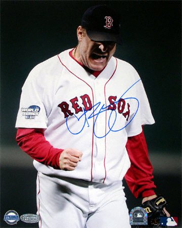 Curt Schilling Boston Red Sox - Fist Pump - 8x10 Autographed Photograph