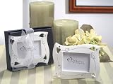 Photo Frame w Hearts Cut Out and Stones White Color (Set of 6) - Baby Shower Gifts & Wedding Favors