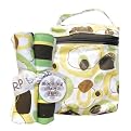 Trend Lab Giggles Bottle Bag and Burp Cloths - Set of Four