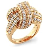14K Diamond Fancy Knot Ring
