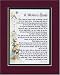 All Products : "A Mother's Hands" Touching 8x10 Verse, Double-matted in Burgundy Over Dark Green and Enhanced with Watercolor Graphics.
