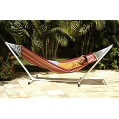 Jobek 50515 Latina Set Metallgestell Advant 120 weiss mit Stabh�ngematte Latina regenbogen