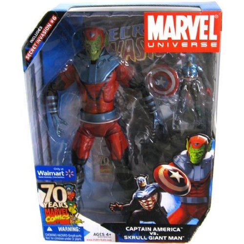 Captain America VS Skrull Giant Man Exclusive Marvel Universe Action Figure Set