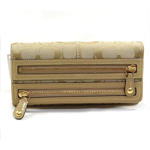 Coach Signature Bonnie Khaki Sand Slim Wallet