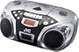 JVC RCEX20S Portable AM/FM CD Cassette Player (Silver)