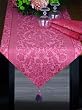 Regale Linen Cotton Table Runner 72-inch Tasseled, 2 tons Cranberry