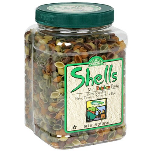 RiceSelect Rainbow Mini Shells, 21-Ounce Jars (Pack of 4) by RiceSelect