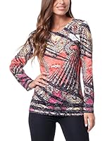 Peace & Love Camiseta Manga Larga (Multicolor)