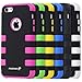 Fosmon HYBO-CAGE Detachable Hybrid Shock Absorbing Silicone + PC Hard Case for Apple iPhone 5C (Black)