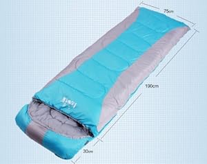 Travelling Hewolf Outdoor Ultralight Sleeping Blue Envelope Bag with Carrying Case