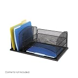 SafcoMeshDeskOrganizer,3Horizontal/3UprightSections,19.5InchesWidthx8.25InchesHeight,Black(3254BL)