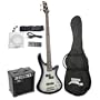 Pyle Pro PGEKT50 Professional Full Size 4 String Electric Bass Guitar Package