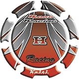 03-12 HONDA CBR600RR: KEITI GAS CAP PAD - HONDA RED SILVER WING (SILVER) by Keiti Additions