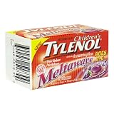 Childrens Tylenol Acetaminophen Fever Reducer / Pain Reliever Meltaways for Ages 2 - 6, Grape Punch Flavor, 80 mg, 30-Count Bottles (Pack of 6)