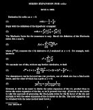 Series Expansion for Hyperbolic Cotangent