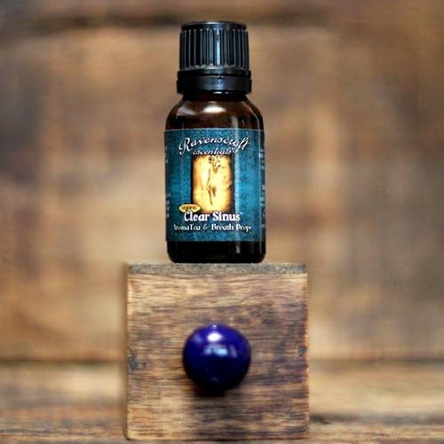 Ravenscroft Liquid Edible Organic Essential Oils of rosemary, lemon, peppermint & eucalyptus - Liquid Tea Drops - Sore throat & Open Sinuses - Clear SinusTM AromaTeaTM & Breath Drops