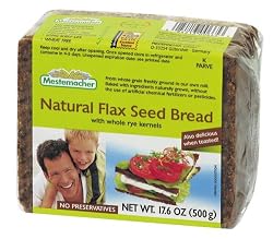 Mestemacher Natural Flax Linseed Bread, 17.6 Ounce Units (Pack of 12)