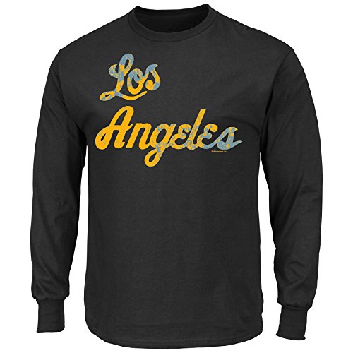 NBA Los Angeles Lakers 1961-1962 Men's Work As A Team Long Sleeve Basic T-Shirt, Black, Medium
