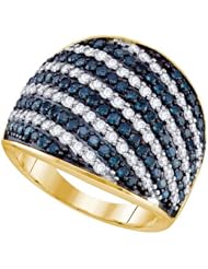 1.94CT BLUE DIAMOND MICRO-PAVE RING