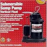 1/3 Horsepower (HP) Submersible Sump Pump - 2800 Gallons Per Hour (GPH)