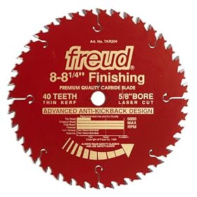 Freud TKR304 8-1 4-Inch 40 Tooth ATB Thin Kerf Finishing Saw Blade with 5 8-Inch Arbor and... by Freud