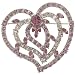 Pink Heart Pin Brooch