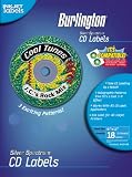 Burlington 00498 CD Labels Silver Spectrum Holographic (18-Labels)