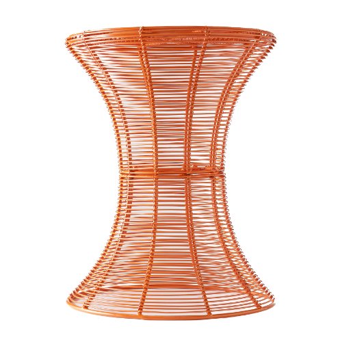SEI Indoor/Outdoor Round Metal Accent Table, Orange SEI Indoor/Outdoor Round Metal Accent Table, Orange