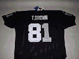 Tim Brown Oakland Raiders Authentic Reebok NFL Football Jersey (Black)