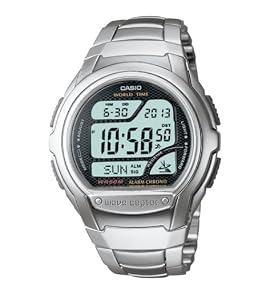 Casio Men's Silver Digital Wave Ceptor Watch Model WV-585DA-1AV