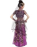 Astage Big Girls` Belly Dance Carnival Dancing Dress Purple S-M