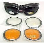 Interchangeable Motorcycle Goggles Smoke, Clear, Yellow