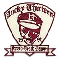 NEW! Lucky 13 Speed, Death, Danger Embroidered Patch Iron-On