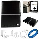 Black Melrose Leather Executive Folio Case Cover for Amazon Kindle / Amazon Kindle Touch / Amazon Kindle Touch 3G (Fits All 2011 Kindle e-Reader) + White Micro USB Car Charger + White Micro USB Wall / Home Charger + White Micro USB Sync Data Cable + SumacLife TM Wisdom Courage Wristband Black Melrose Leather Executive Folio Case Cover for Amazon Kindle / Amazon Kindle Touch / Amazon Kindle Touch 3G (Fits All 2011 Kindle e-Reader) + White Micro USB Car Charger + White Micro USB Wall / Home Charger + White Micro USB Sync Data Cable + SumacLife TM Wisdom Courage Wristband