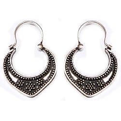 Sterling Silver Hoop Earrings Jewelry 1.5 Inches