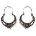 Bali Hoop Earrings Sterling Silver India Jewelry 1.5 inches (ers280)