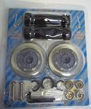 SCOOTER REPLACEMENT 2 WHEELS LIGHT-UP, 4 BEARINGS, Clear, 2 Handle Cushion Grips