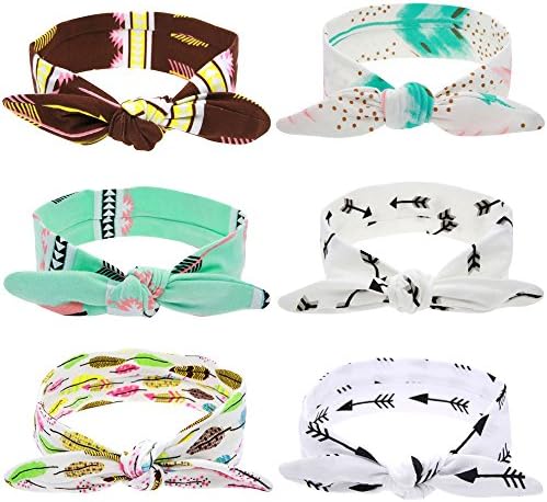 Yayami Elastic Feather Arrow Printing Stretch Headband Accessories for Baby Girl