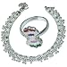 Silver Jewelry Set Pair of Ankle Bracelet and Toe Ring Indian Foot Jewelry 136 Grams 10 " (anklt567)