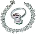 Silver Jewelry Set Pair of Ankle Bracelet and Toe Ring Indian Foot Jewelry 136 Grams 10  (anklt567a)