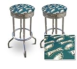 2 Philadelphia Eagles NFL Football Themed Specialty / Custom Barstools Set