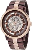 Kenneth Cole New York Men`s KC9031 Automatic Brown Ion Plating Rose Gold Transparent Clear Dial Watch