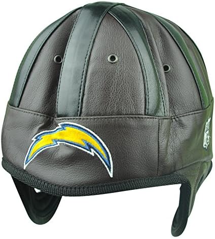 NFL Reebok San Diego Chargers Faux Leather Helmet Head Hat Cap Game Day Brown
