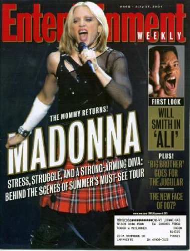 Entertainment Weekly July 27, 2001 Madonna Cover, Will Smith in Ali, Big Brother