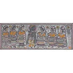 Paintings for Wall Madhubani Art Home Decor Organic Color Paper 11 x 30 inches