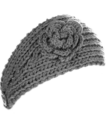 KMystic Knit Winter Headband with Flower