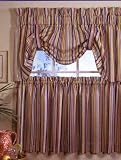 Review Creative Window Fashions  / Nantucket Multi Color Stripe Tier Curtain