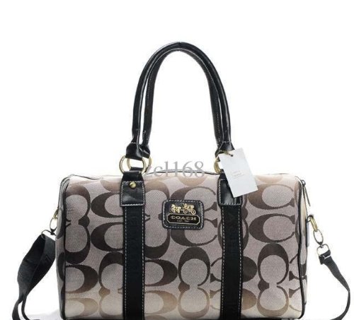 Coach Gallery Signature Tote Black/White - Coach 16561BW