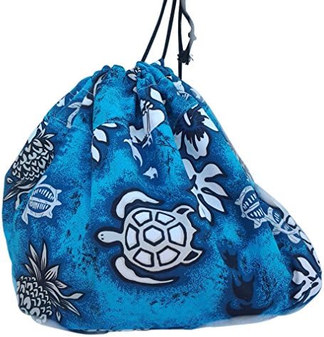 Oval Basket Liner - Teal Turtle