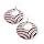 Large Crystal Round Drop Pierced Fashion Earrings Silver & Red